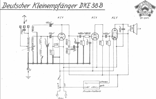 Deutscher Kleinempfänger Batt. DKE-38B DKE-1938B; Eumig, Elektrizitäts (ID = 795341) Radio