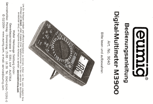 Digital-Multimeter M3900; Eumig Industrie-TV (ID = 674266) Equipment