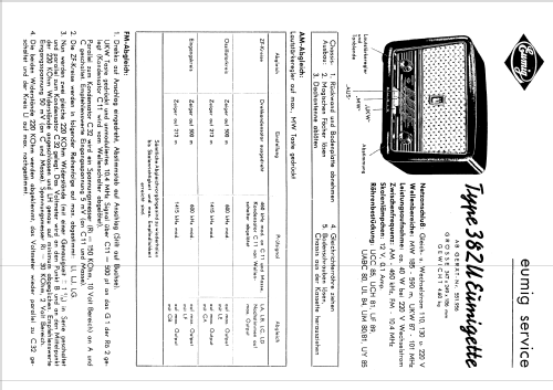 Eumigette 382U ; Eumig, Elektrizitäts (ID = 551089) Radio