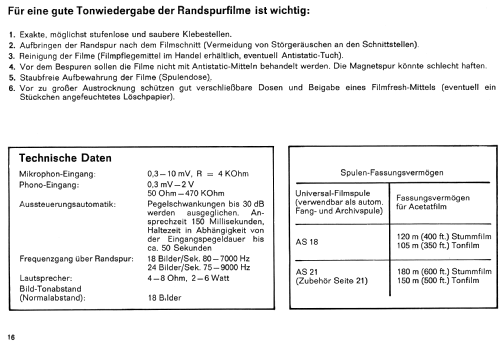 Tonfilmprojektor für Super 8 und Single 8 Sound 75; Eumig, Elektrizitäts (ID = 1640820) R-Player