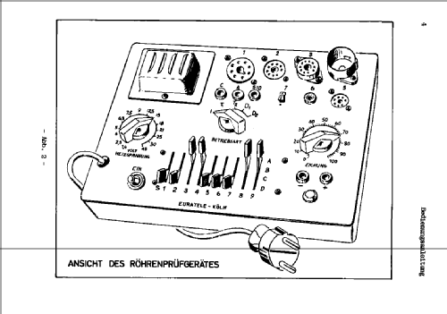 Röhrenprüfgerät Euratele II ; Euratele, Radio- (ID = 1649557) teaching