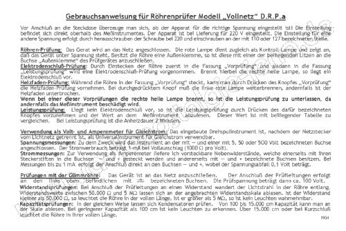 Vollnetz Radioröhrenprüfer ; Excelsiorwerk; (ID = 1992196) Equipment