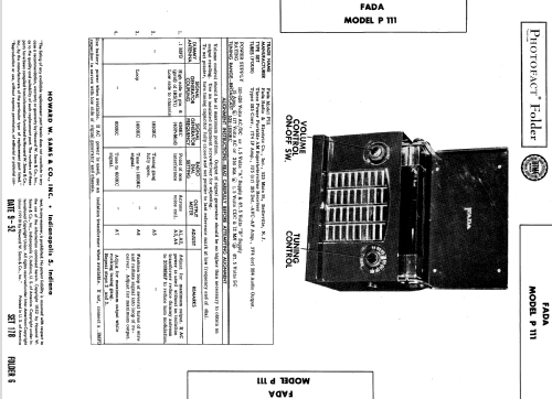 P111 ; Fada Radio & (ID = 565759) Radio