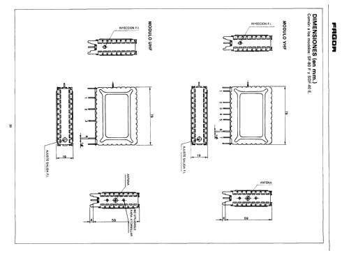VHF/UHF Selector de Canales. Channel Selector. Tuner SDF 40; Fagor Electrónica; (ID = 2178141) mod-past25