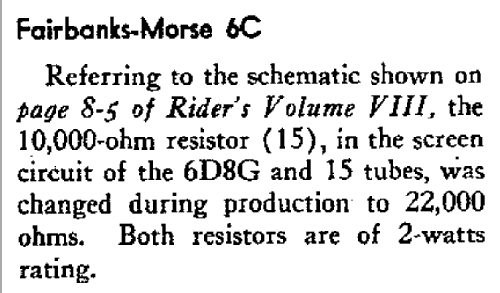 6CT4-B Ch= 6C; Fairbanks, Morse & (ID = 1839846) Radio