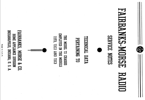 72-T-3 Ch= 72; Fairbanks, Morse & (ID = 2172004) Radio