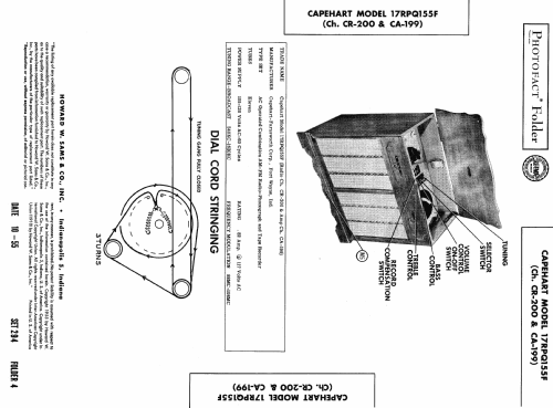 Capehart 17RPQ155F Ch= CR-200 & CA-199; Farnsworth (ID = 462456) Radio
