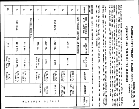 DK73 Ch= C140-1; Farnsworth (ID = 346007) Radio