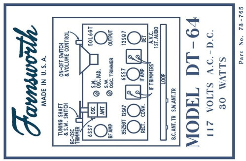 DT-64; Farnsworth (ID = 3153306) Radio