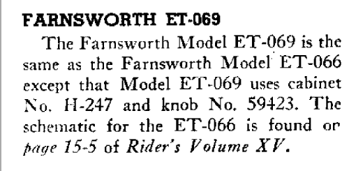 ET-069 Ch= C152; Farnsworth (ID = 347837) Radio