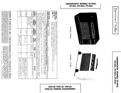 GT-061 Ch= C-204; Farnsworth (ID = 957095) Radio