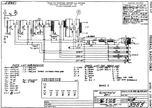 G10-25 ; Federal Radio Corp. (ID = 613091) Radio