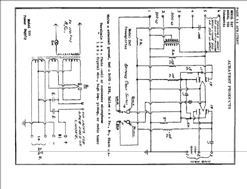 Acratest Preamplifier 247; Federated Purchaser, (ID = 48932) Verst/Mix