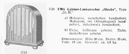 Cabinet-Lautsprecher Glocke; Fein-Maschinenbau-G. (ID = 2896840) Speaker-P