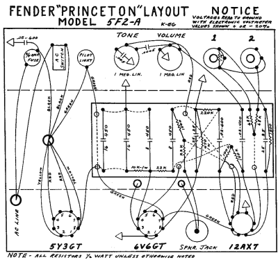 Princeton Ch= 5F2-A; Fender Electric (ID = 1773087) Ampl/Mixer