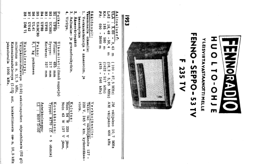 Seppo F235TV; Fenno, Helsinki - (ID = 2398631) Radio