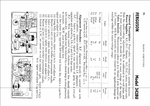 342BU; Ferguson Brand, (ID = 557800) Radio