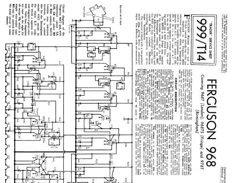 968TS; Ferguson Brand, (ID = 2279207) Television