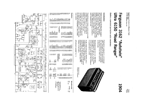 Autotwin 3162; Ferguson Brand, (ID = 1337345) Radio