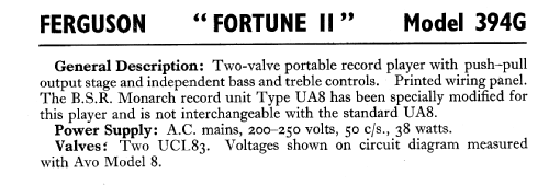 Fortune II 394G; Ferguson Brand, (ID = 581682) Ton-Bild
