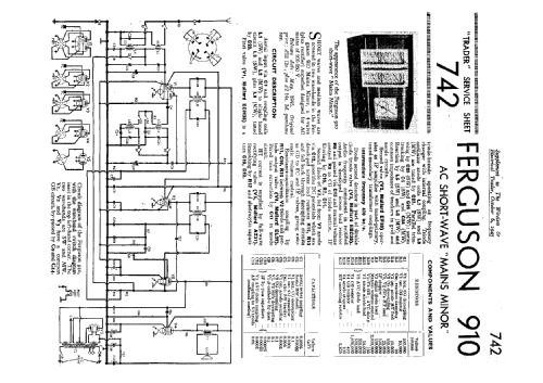 Mains Minor 910; Ferguson Brand, (ID = 1337024) Radio