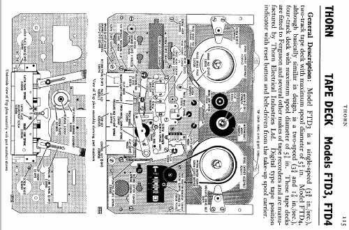 Thorn Tape Deck FTD4; Ferguson Brand, (ID = 726262) R-Player