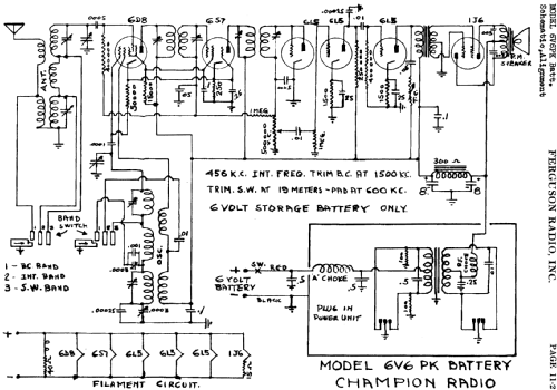 6V6PK Batt. ; Ferguson in the (ID = 614674) Radio