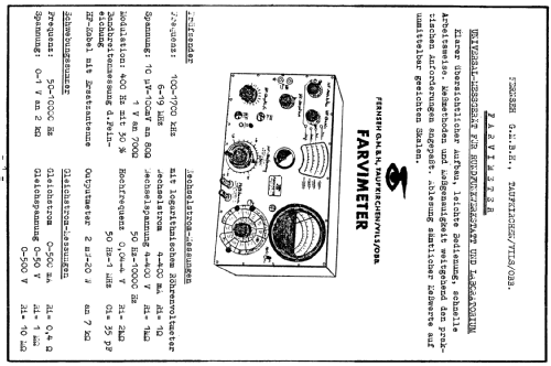 Farvimeter MOD-7; Fernseh Fernseh AG, (ID = 173439) Equipment