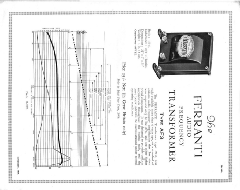 Audio Frequency Transformer AF3; Ferranti, GB (ID = 2169613) Radio part