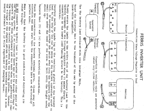 Inverter 240V 106; Ferris Bros. Pty Ltd (ID = 1978913) Aliment.