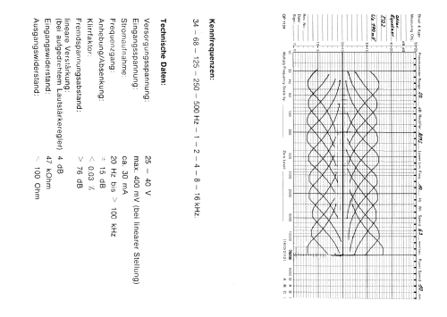 10 Kanal Oktav-Equalizer II Einschub EQ2; FG Elektronik, Franz (ID = 2219262) Ampl/Mixer