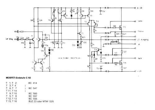 MOSFET-Leistungsendstufe C 60 ; FG Elektronik, Franz (ID = 2219272) Ampl/Mixer
