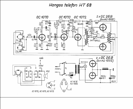 Hangos Telefon HT-68; Finommechanikai (ID = 1469662) Ampl/Mixer