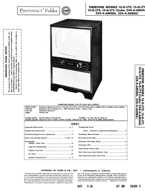 13-G-175 Code 334-4-AM58A; Firestone Tire & (ID = 2763555) Télévision