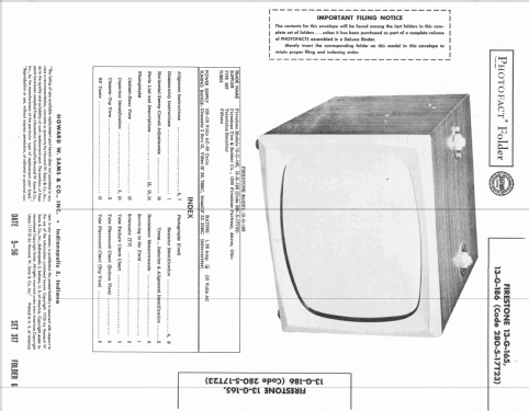 13-G-186 Code 280-5-17T23; Firestone Tire & (ID = 2221912) Télévision