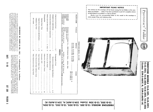 13-G-204 Code 334-5-A61U/A ; Firestone Tire & (ID = 1875982) Televisore