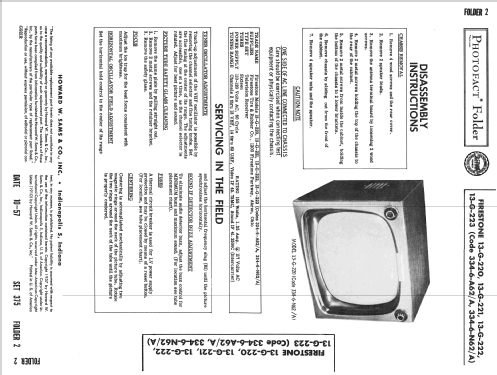 13-G-220 Code 334-6-N62 ; Firestone Tire & (ID = 2453822) Televisore