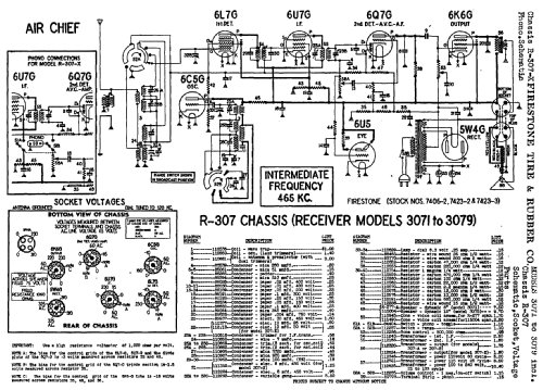 3074 Air Chief Ch= R-307; Firestone Tire & (ID = 719280) Radio