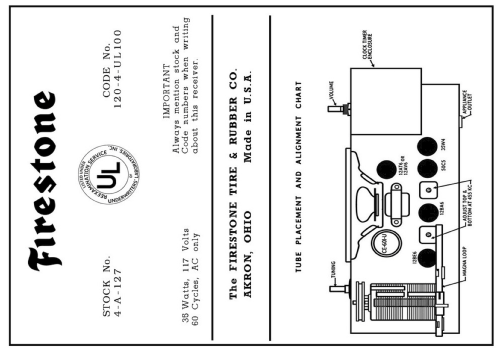 4-A-127 Code 120-4-UL100; Firestone Tire & (ID = 3127029) Radio