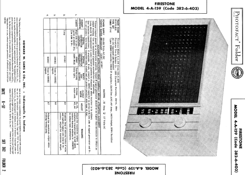 4-A-159 Code 382-6-403; Firestone Tire & (ID = 561185) Radio