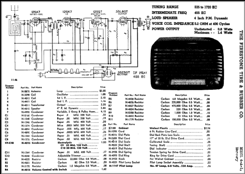 4-A-1 'Mercury' ; Firestone Tire & (ID = 382473) Radio