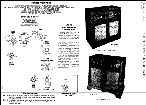 4-A-64 'The Contemporary' Code 307-8-9039XC; Firestone Tire & (ID = 285150) Radio