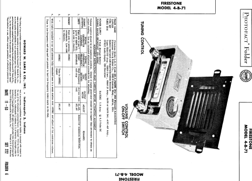 4-B-71 Code 120-3-PM236; Firestone Tire & (ID = 566939) Car Radio