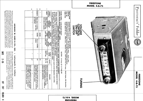 4-B-75 Code 120-4-MU34; Firestone Tire & (ID = 566524) Car Radio