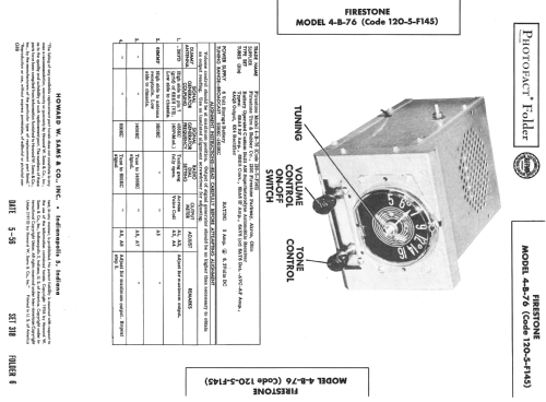 4-B-76 Code 120-5-F145; Firestone Tire & (ID = 2226195) Car Radio
