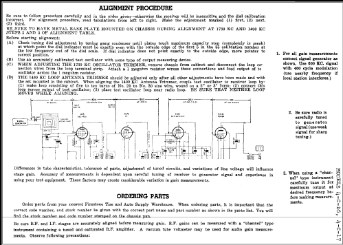 4-C-17 Code 291-0-0674; Firestone Tire & (ID = 245438) Radio