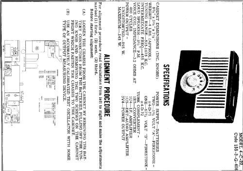 4-C-22 Code 155-3-G-408; Firestone Tire & (ID = 211104) Radio