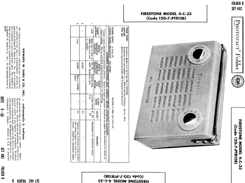 All Transistor 4-C-33 ; Firestone Tire & (ID = 824615) Radio