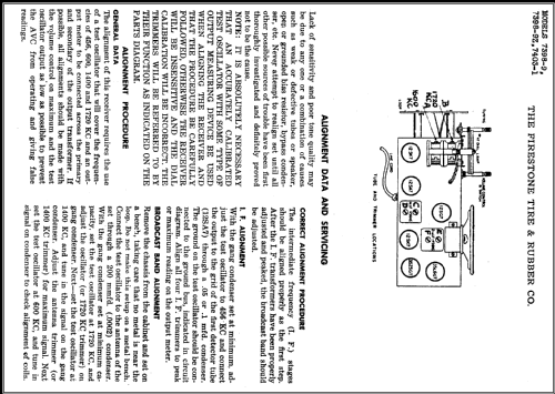 S-7403-1, 7403-1 Brilliantone Code No. D-LF-201; Firestone Tire & (ID = 427322) Radio