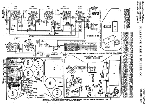 7407-3 Ch= 536; Firestone Tire & (ID = 727188) Car Radio